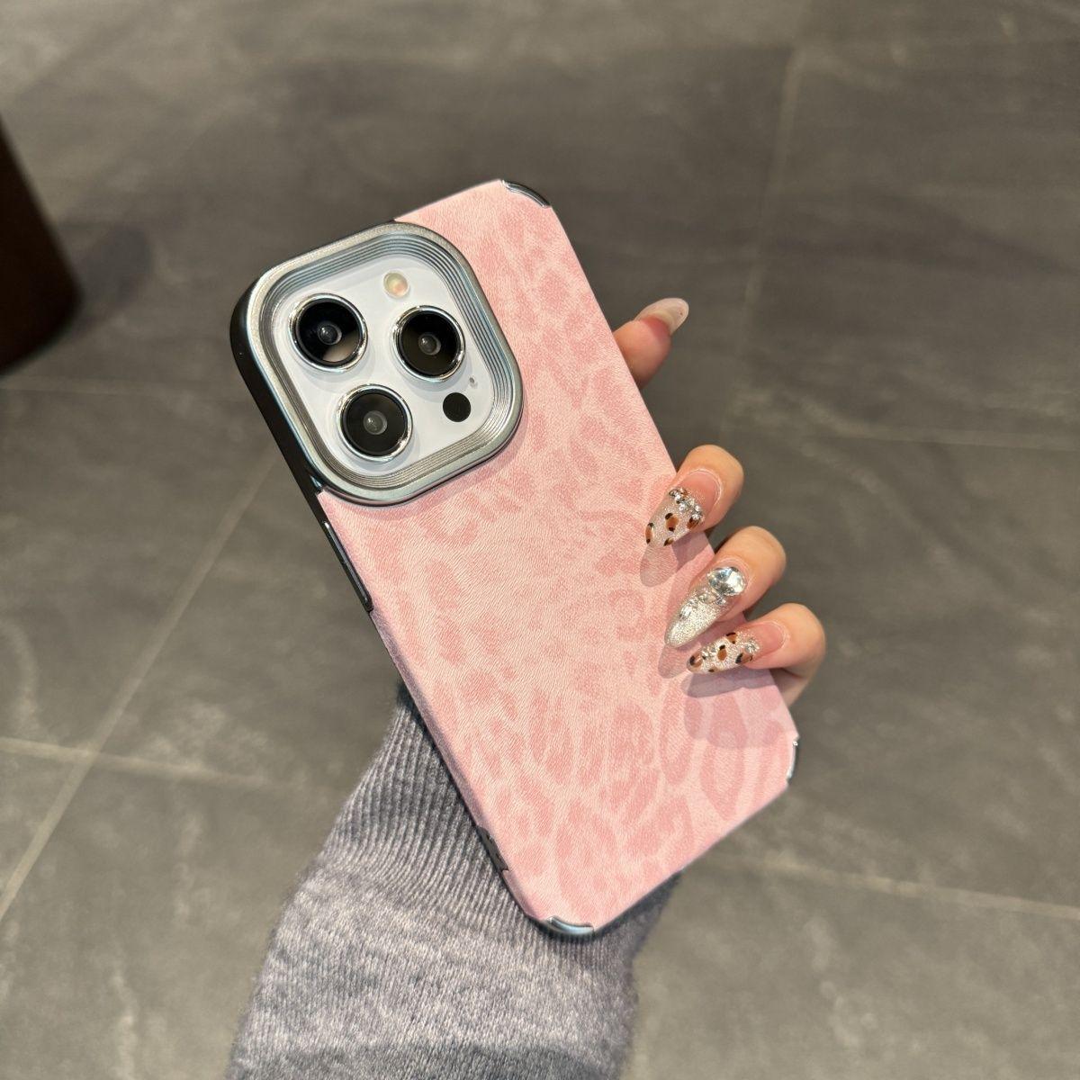 

Корейский кожаный чехол с леопардовым принтом для iPhone 16 15 14 13 12 Pro Max 11 Стильный чехол с животным узором Мягкая противоударная задняя крышка Coque For iPhone 13