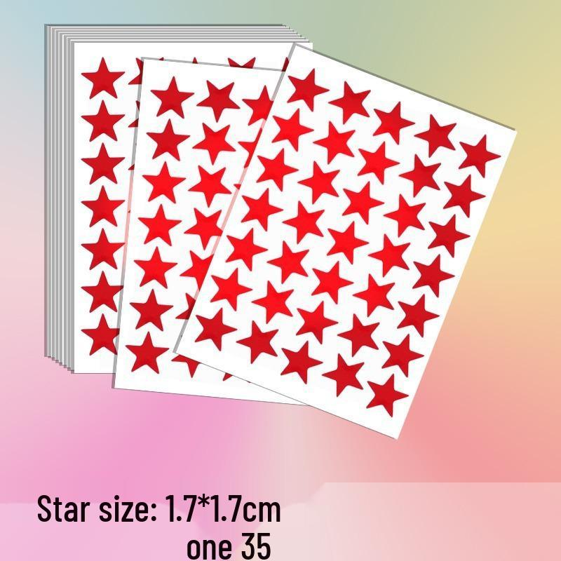 Five-Pointed Star Reward Stickers for Kindergarten - Teacher and Student Self-Discipline Chart