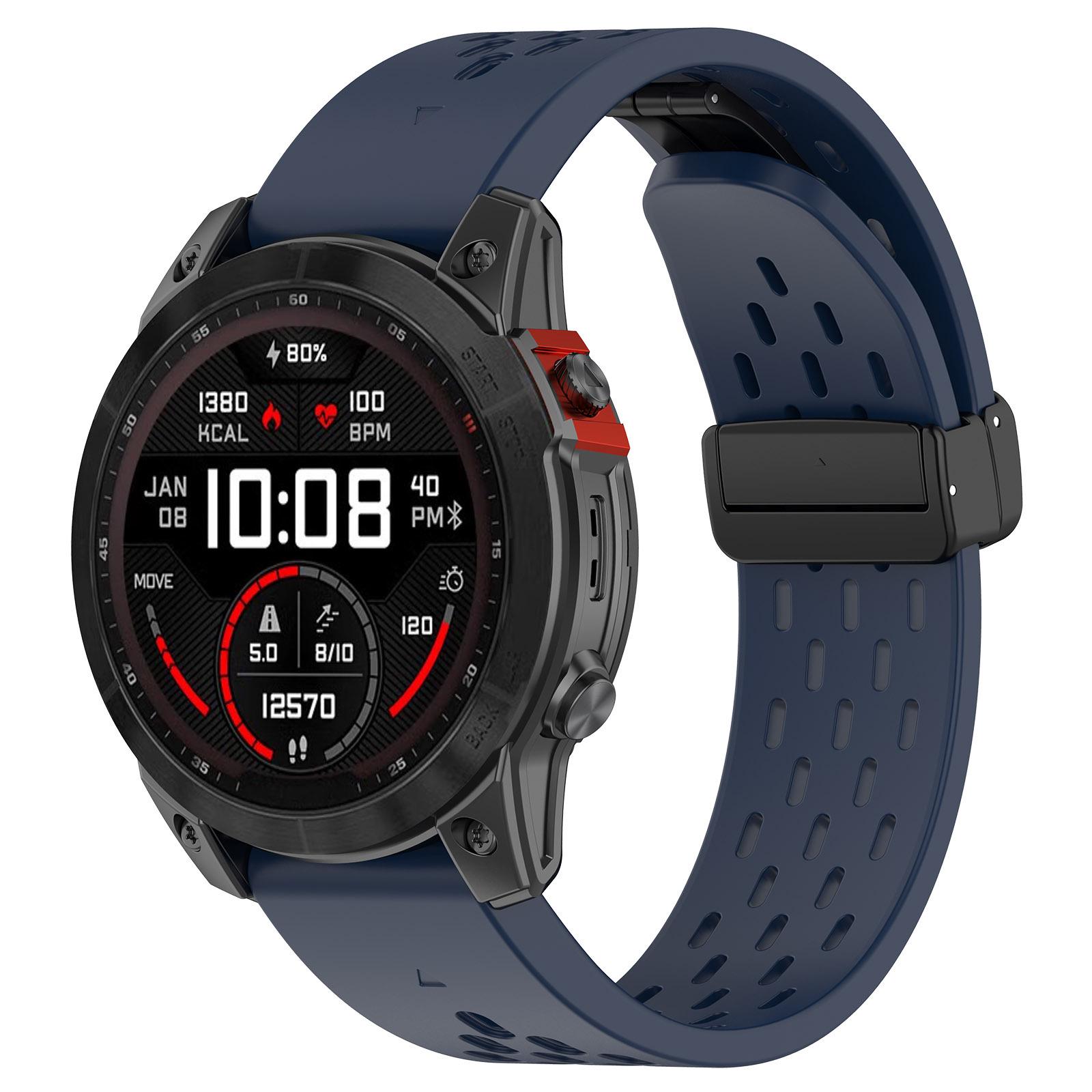 

Быстросъемный силиконовый ремешок для часов Garmin Fenix 7 - 20/22/26 мм, складная пряжка 22mm Hole Type