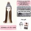 Women's Winter Wig Hat Knitted Hat Long Wave Straight Hair Synthetic Hat Wig