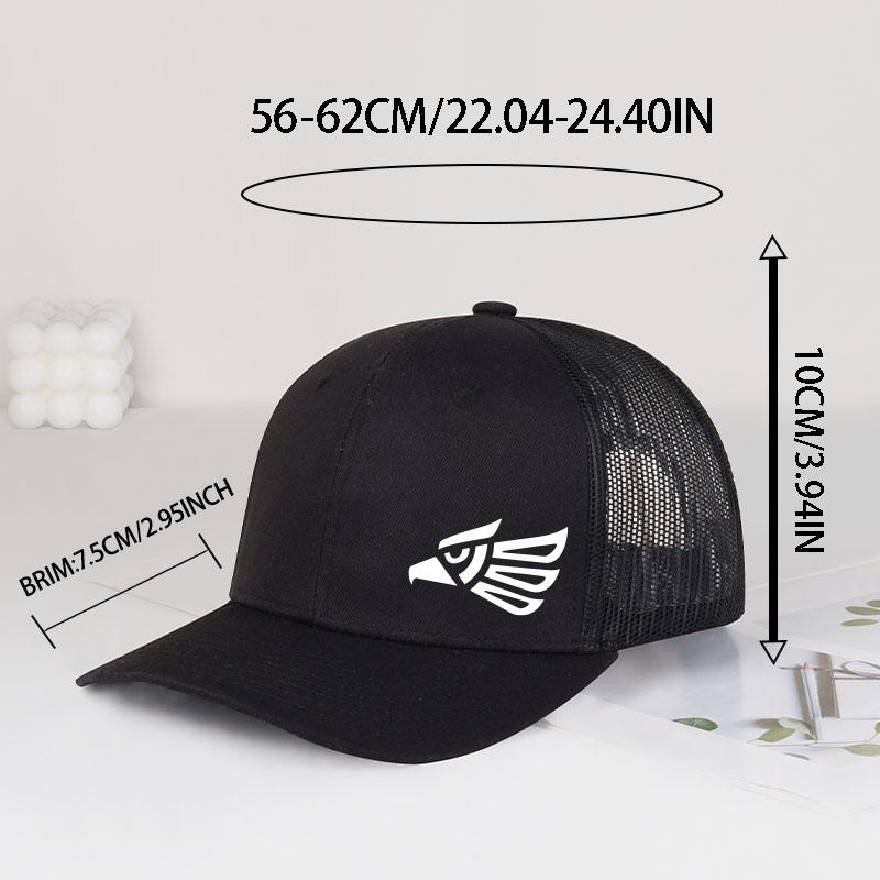 Eagle Logo Trucker Cap Breathable mesh lining, comfortable adjustable buckle closure, lightweight Bold modern style, cool and tr