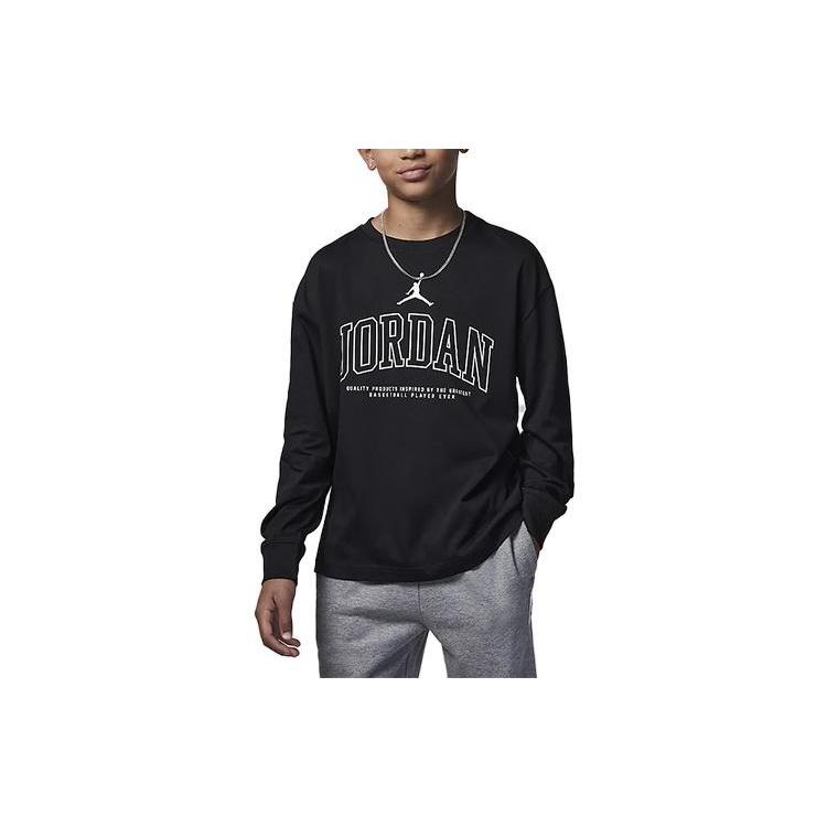 (GS) Air Jordan No Look Long-Sleeve T-Shirt Black Kids FZ1870-010 M