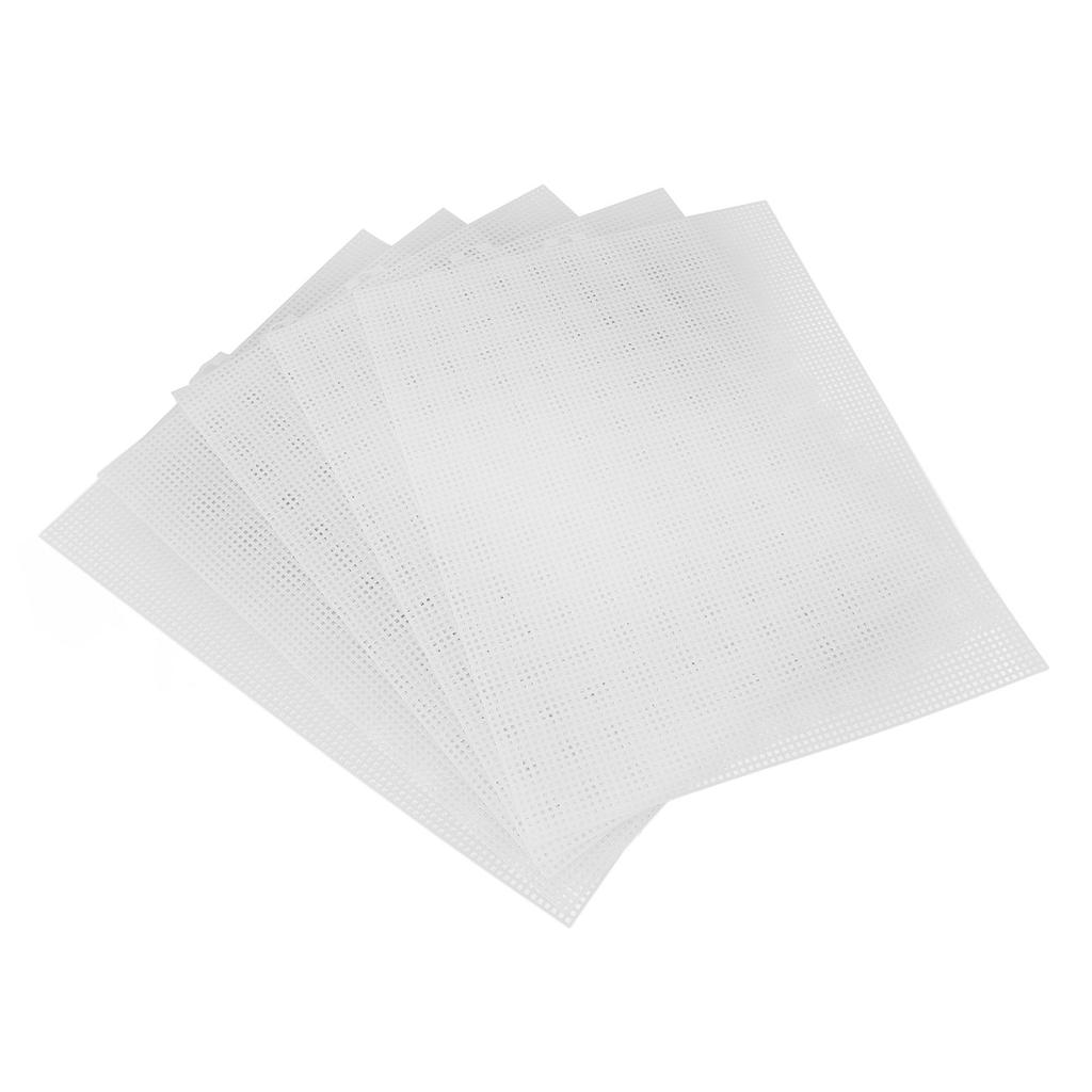 10Pcs 7 Count Plastic Canvas Sheets Cuttable Multifunctional Plastic Mesh Canvas Sheet for Coasters Tissue Boxes