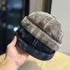 New solid color corduroy brimless beanie hat, unisex, fashionable, simple, casual, versatile, suitable for autumn and winter