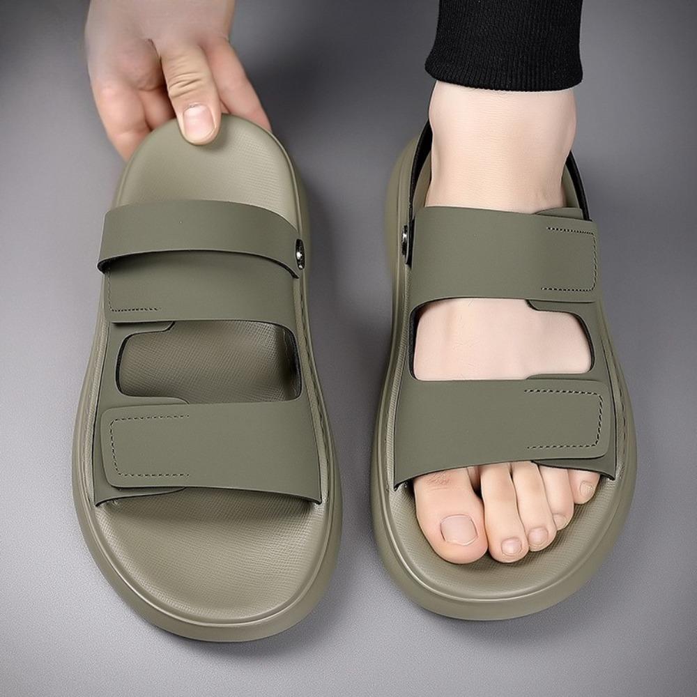 Fashion Sandals for Men 2025 New Summer Breathable Soft Bottom Casual Anti Slip Wear Beach Shoes Dual Purpose Driving Slippers Sandals