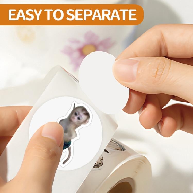 500Pcs Monkey Shaped Sticker Decorative Wrapping Labels For Scrapbooking Journal Notebook Phone Laptop Gift Packaging