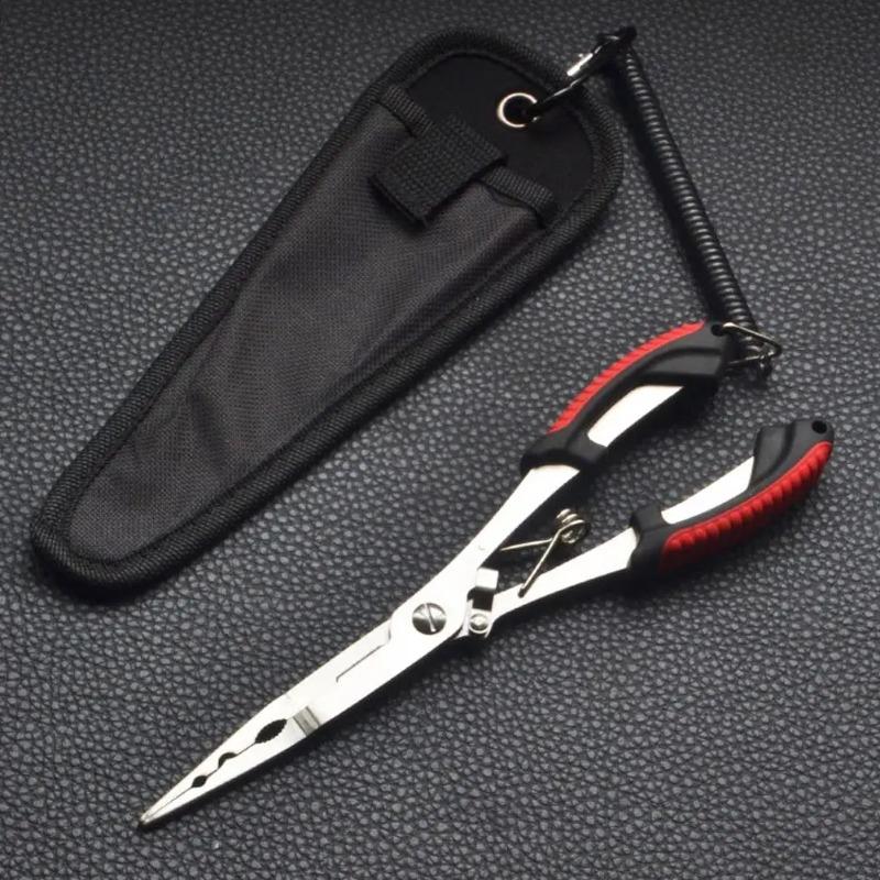 1pc 21.5cm Stainless Steel Fishing Pliers Multifunctional Fishing Scissors Fishing Accessories Fishing Pliers Gripper
