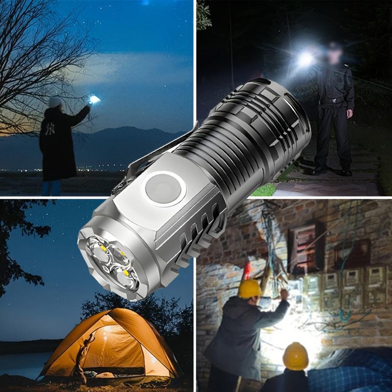 Mini Linterna Portátil de 3 LED con Clip para Bolígrafo, Luz Nocturna Linterna Magnética Multifuncional, Adecuada para Caminar, Leer, Emergencia, Iluminación de Trabajo