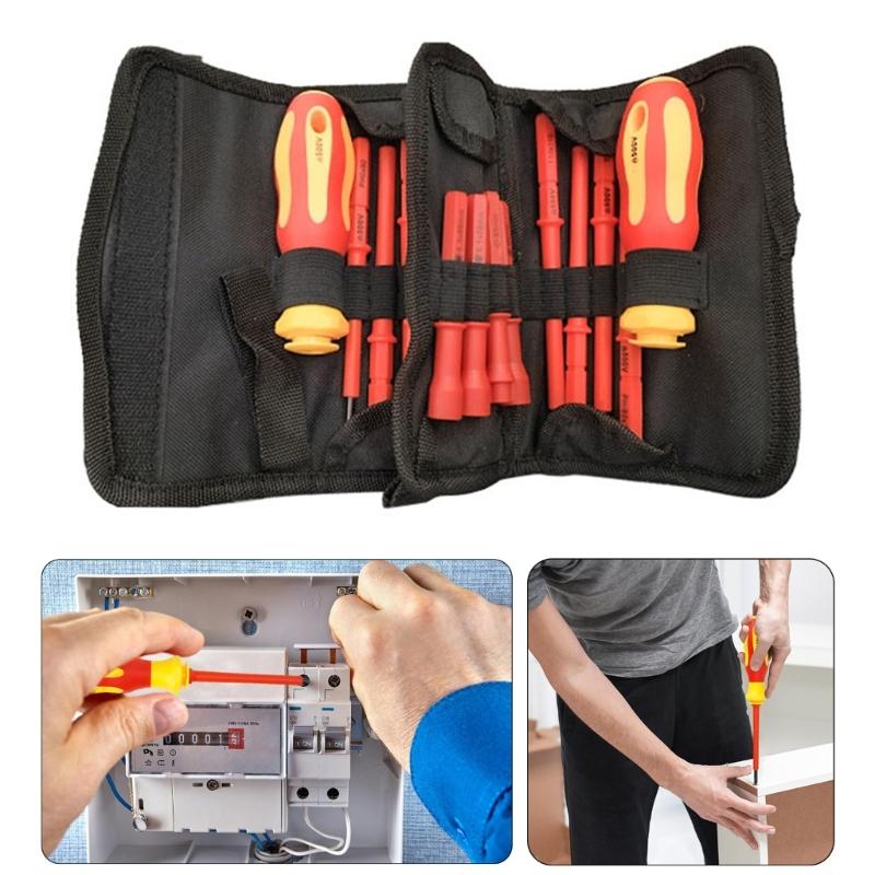 Home Repair Tool Set Comfortable Handle 18Piece Insulated Electrician Screwdriver Kit for Safe Use Household Maintenance