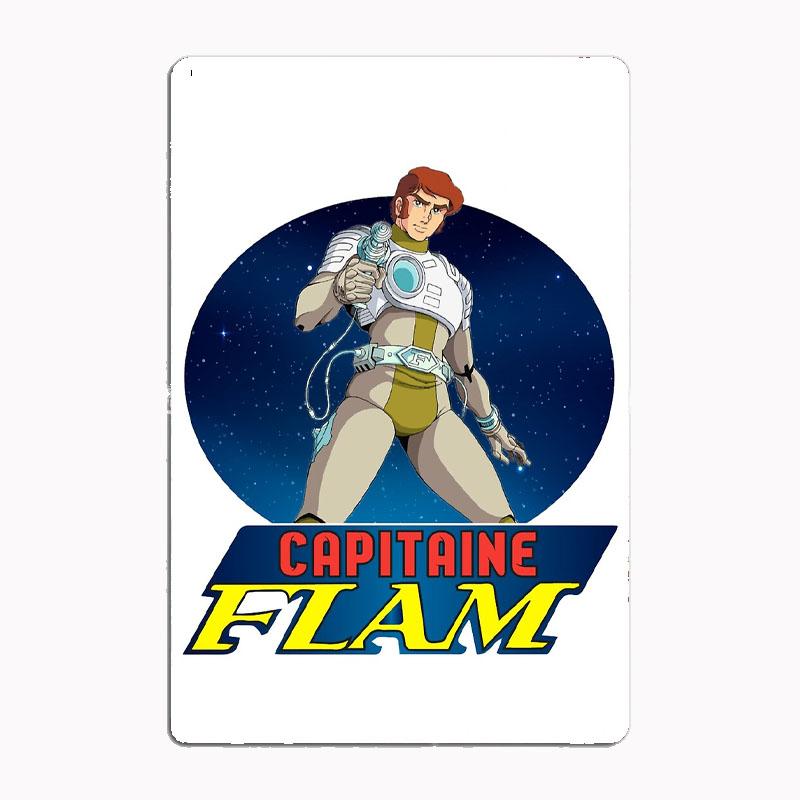 

Capitaine Flam Captain Future Metal Sign Poster Garage Room Decor Automobile Club Custom Tin Vintage Home Decor 20x30cm（7.8x11.8inch）