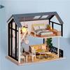 DIY Miniature Dollhouse Kits Craft Wooden Dollhouse Model Kits