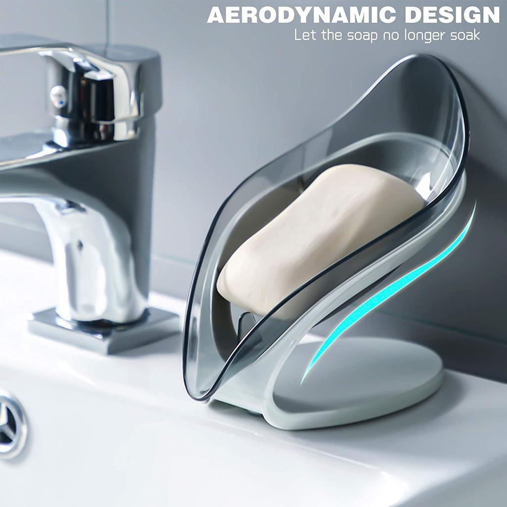 Suction Cup Soap Holder Creative Leaf Soap Box Free Punch Placement