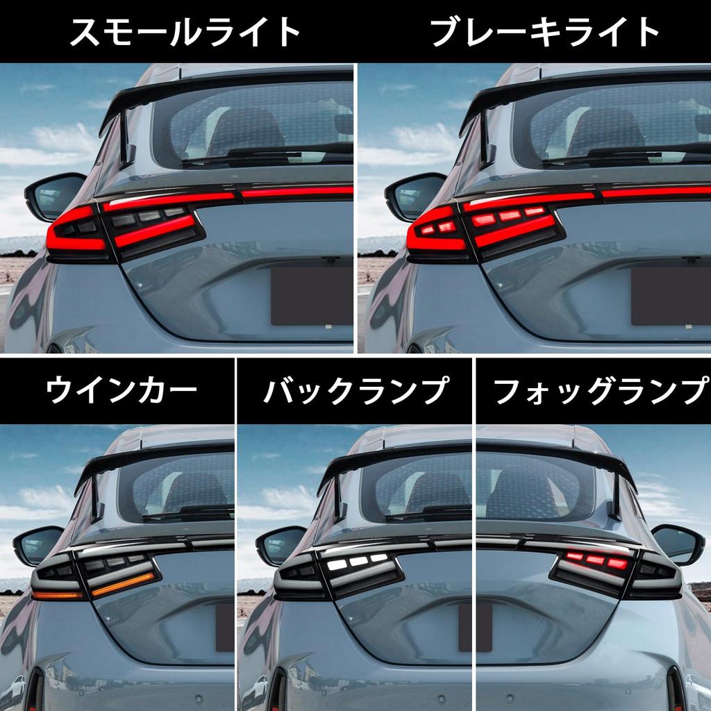 Honda Civic Hatchback Taillights 11th Generation FL1 FL4 Type R FL5 Taillights with Center Flowing Turn Opening Motion Easy All LEDs for CIVIC Type R