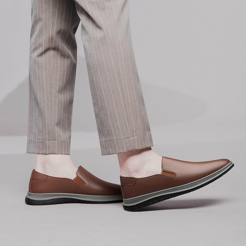 Fashion Luxury Brand Business Office Formal Shoes Fashion Korean Version Genuine Leather Men's Casual Shoes Comfortable Driving Loafers