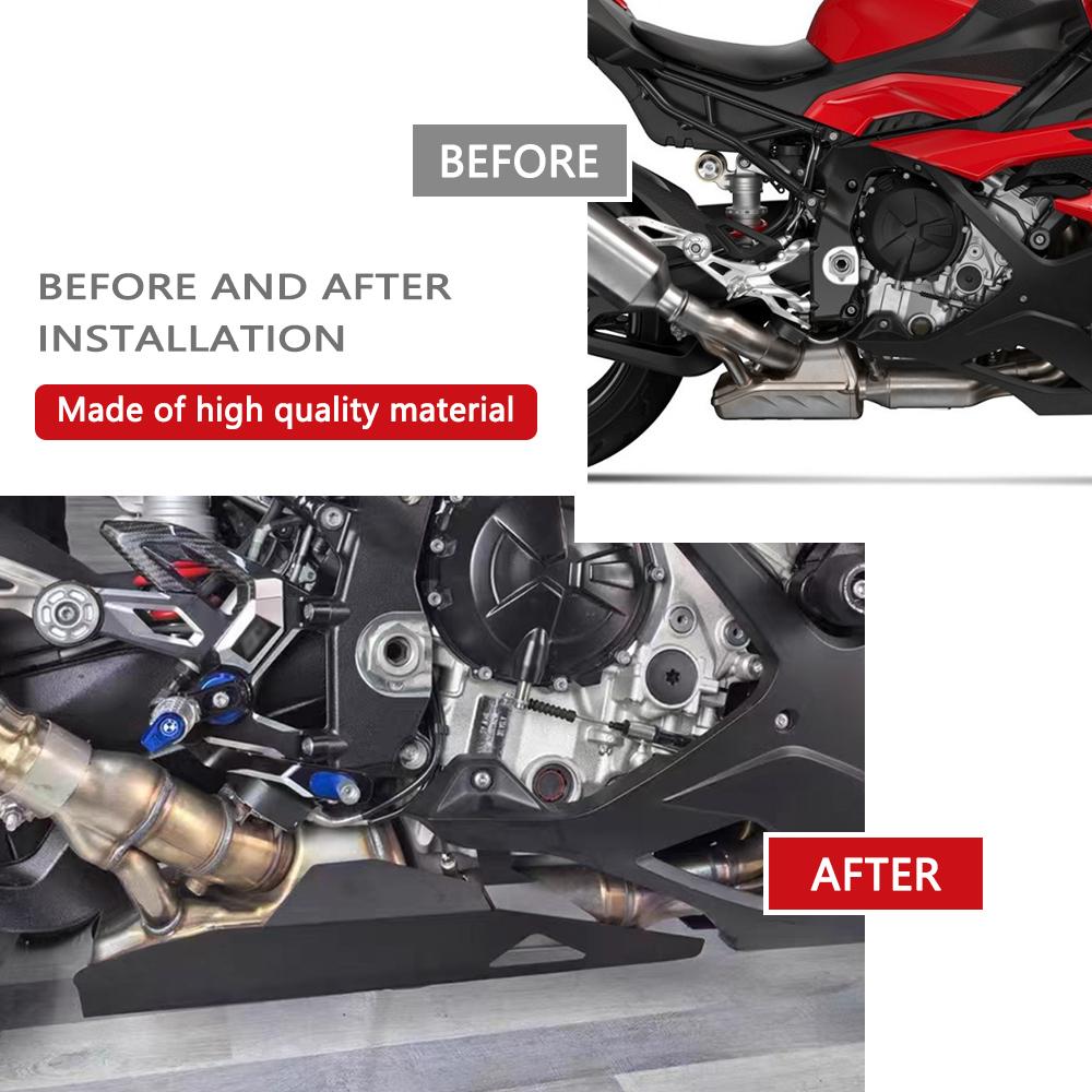 For S1000RR 2025 2024 2023 2022 2021 2020 2019 M1000RR 2023 Exhaust Bellypan Exhaust Cover Bellypan Protection Bottom Protection