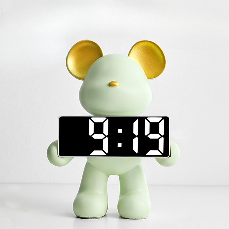 

Sesame Street Violent Bear Kavas Watch Ornaments Home Bedroom Electronic Alarm Clock Desktop Digital Clock Decoration