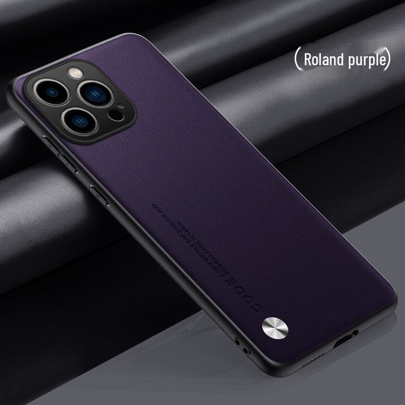 New Plain Leather All-Inclusive Mobile Case for Apple 15 Pro Max, 14/13, 12 Business Men