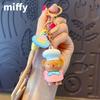 New Kawaii Miffy Rabbit Keychain Cartoon Couple Backpack Pendant Car Key Accessories Creative Festival Gifts