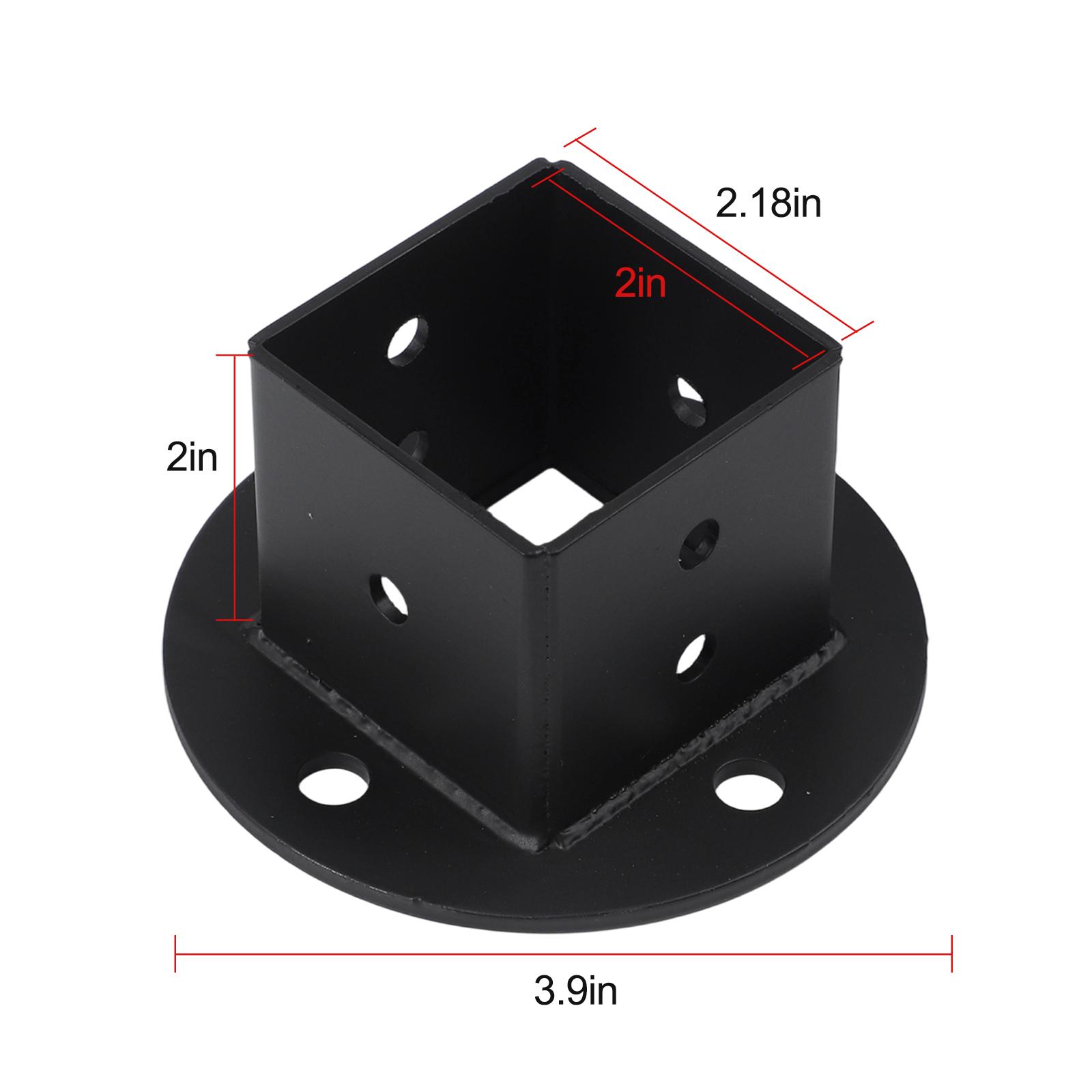 

Black Coat Finish Fence Pole Kit Post Anchor Base Complete Package