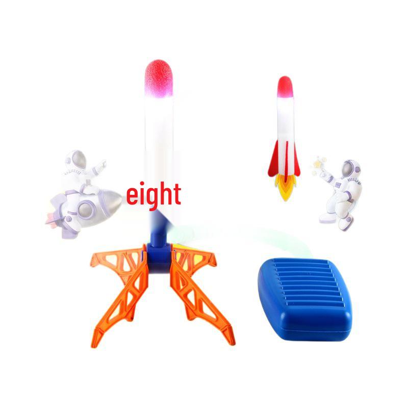 Kids' Pedal-Powered Sky Rocket Launcher Educational Toy