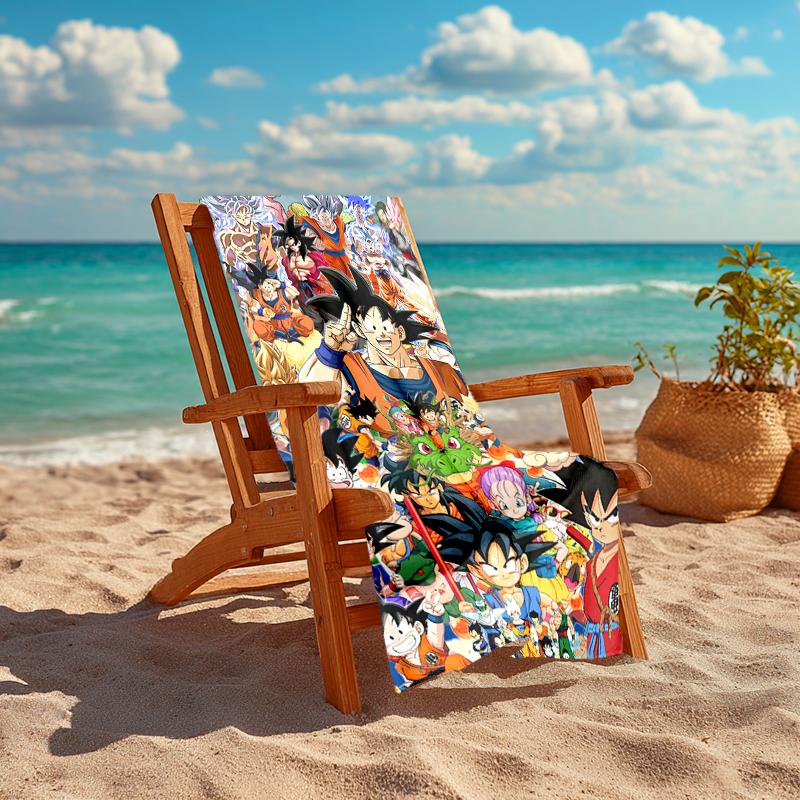 1pc Dragon Ball3 Beach Towel, Comfortable and Thick, and Swimming/Bath/Picnic/Camping Towel, Suitable for Seaside Beaches