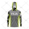 Mens Quick-Dry UPF 50 Sun Protection Fishing Shirt With Hood Face Cover Lightweight Breathable Long Sleeve T-Shirt
