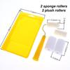 1Set High-Density Foam Paint Roller Paint Tray Liner Decor Tools 2 Inches Small Paint Roller Kit Home Painting Supplies Hardware