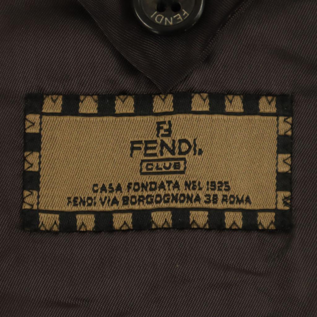 Fendi Made In Italy Double Tailored Jacket 50 Charcoal Gray Men's Used
