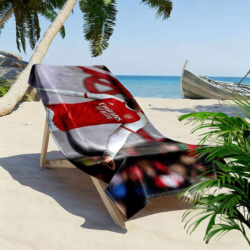 William Saliba Print Beach Towel, Large Soft Quick Dry Towel for Beach Camping Swimming