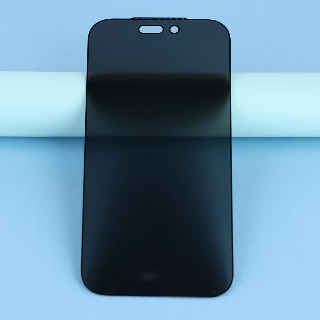 For iPhone 17 Pro Max Privacy Tempered Glass Screen Protector with Silk Printing/Dust Filter Mesh