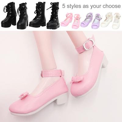 Leather 7.8CM Doll Wearing 1/3 Play House Accessories 60cm Doll Boots Fabric Shoes Differents Color