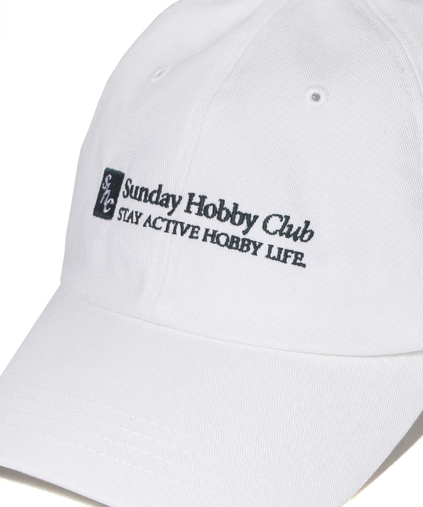 SUNDAY HOBBY CLUB Square Logo Curved Cap - White