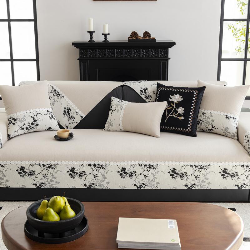Light French Chenier Sofa Cushion, Universal In All Seasons, Non-Slip And Anti-Cat Scratching Sofa Cover, High-End New Chinese Seat Cushion