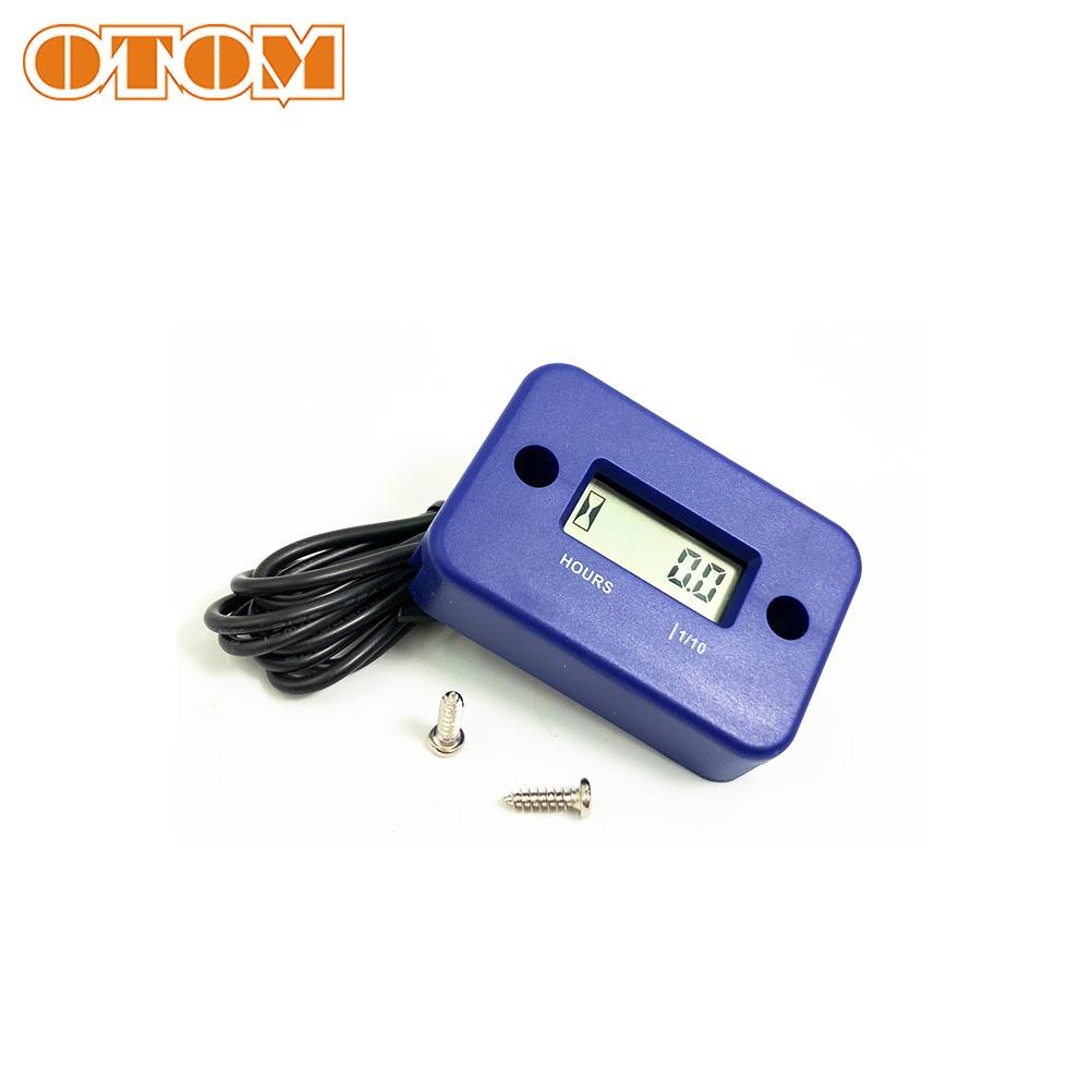 

OTOM Motorcycle Engine Hourmeter Universal Inductive Digital Waterproof Gauge LCD Display For CRF YAYO KXL RMZ KTM EXC YZF Parts синій