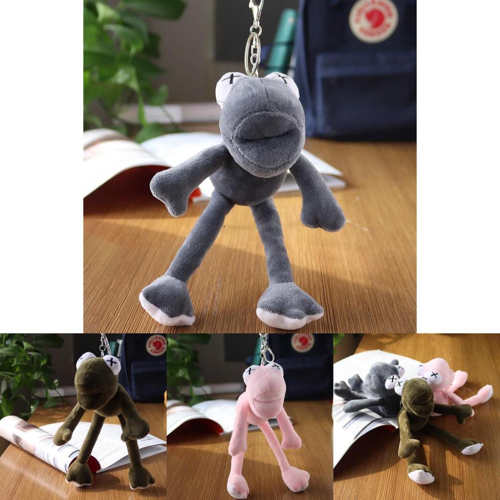 Plush Long Legged Frog Toy Keychain With Pp Cotton Filling For Kids And Collectors