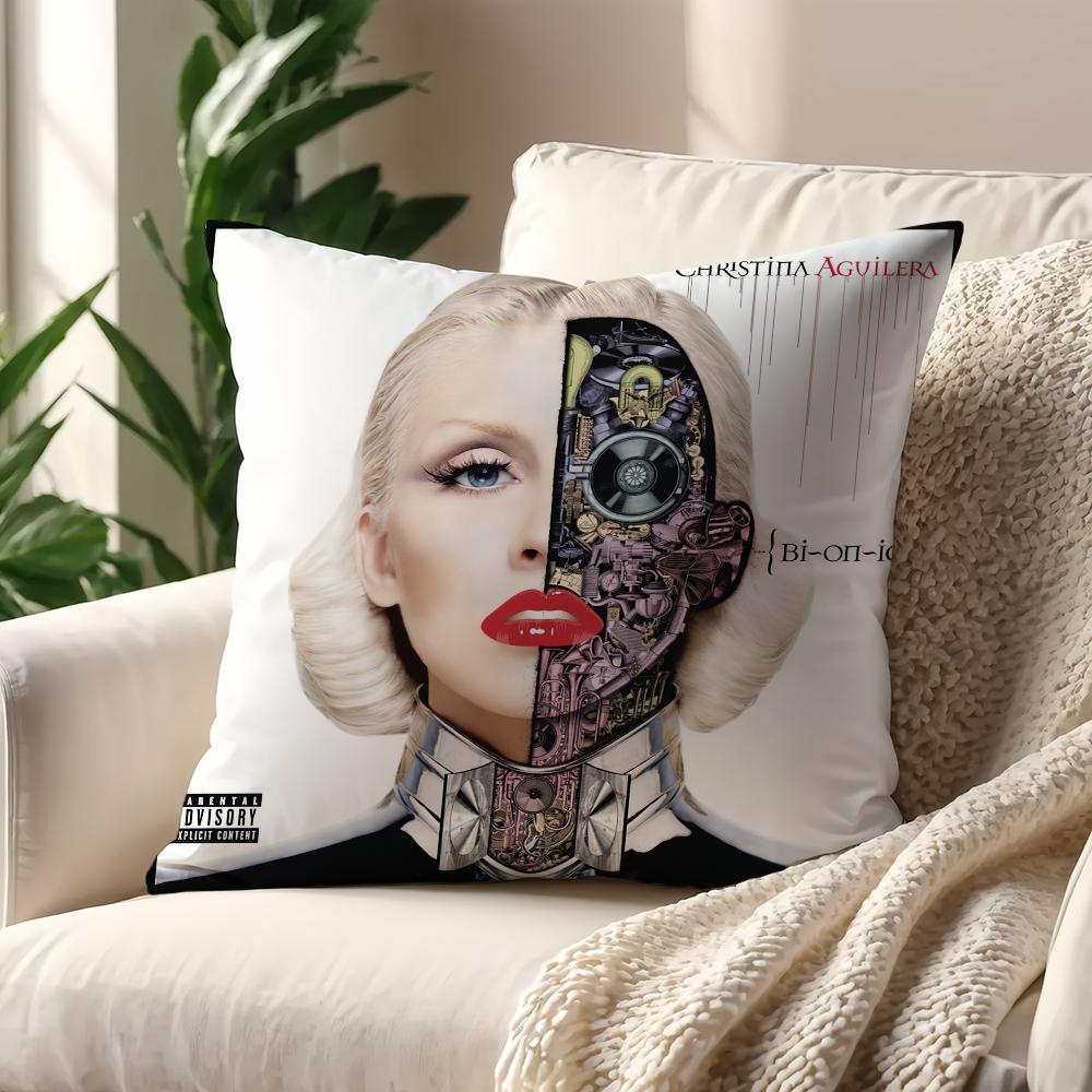 Singer C-Christina A-Aguilera Music cushion cover Pillow Cover Decoration Room Home Sofa living Office Car Nordic Simplicity