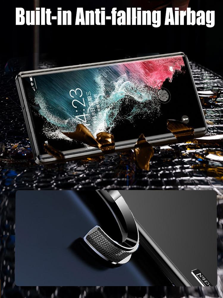 Fashion Magnetic Close Aluminum Metal Case For Samsung Galaxy S25 S24 S23 S22 S21 Ultra Strong Drop Proof Cover