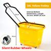 Thickened Plastic Shopping Basket with Wheels Handheld KTV Basket Convenience Store Caddy Vegetable Basket Pull Rod Basket