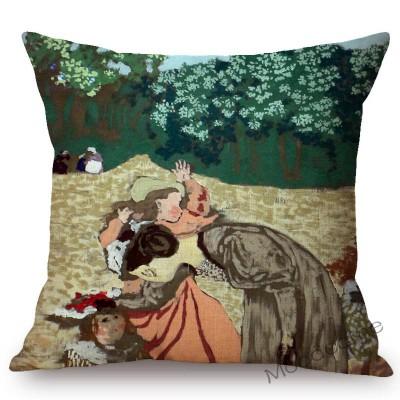 French Painter Edouard Vuillard Abstract Impressionism Home Decorative Oil Painting Sofa Throw Pillow Cases Linen Cushion Cover