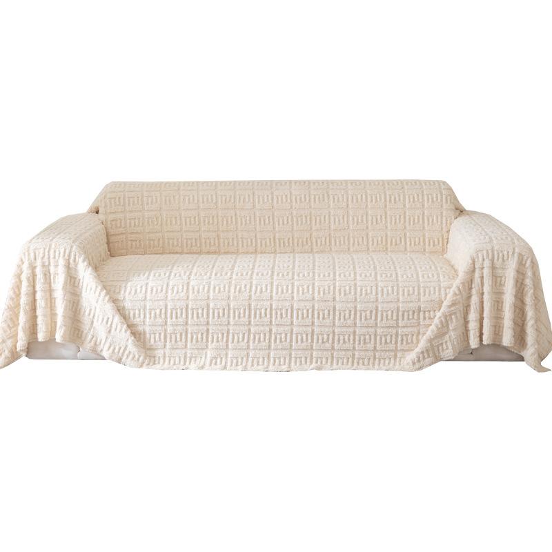 Winter High-Grade Plush Sofa Cover Towel Heat Preservation and Warm All-Inclusive Universal Sofa Towel Simple Modern Cushion