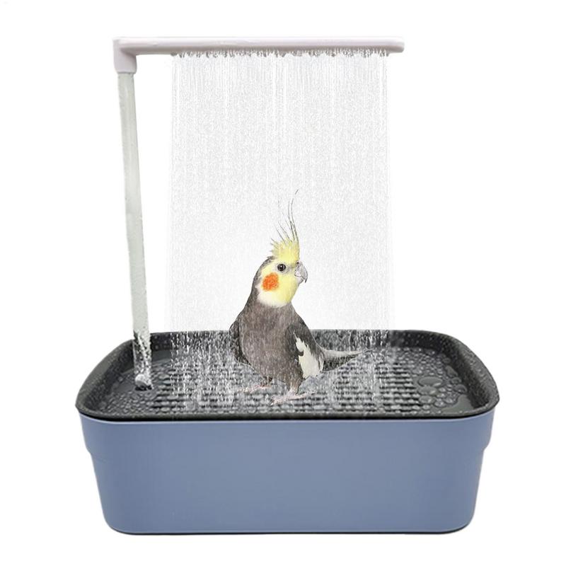 Bird Bathing Tub Shower Box Automatic Parrot Bath Fountain Multipurpose Bird Bathtub With Multiple Faucets For Parakeet Cleaning