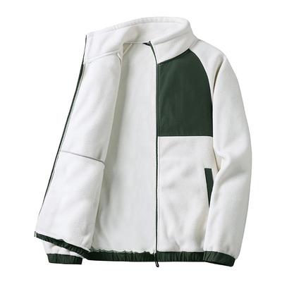 Fleece Lined Lamb Jacket: Cozy Stand-Up Collar with Thickened Softshell, Perfect for Autumn and Winter