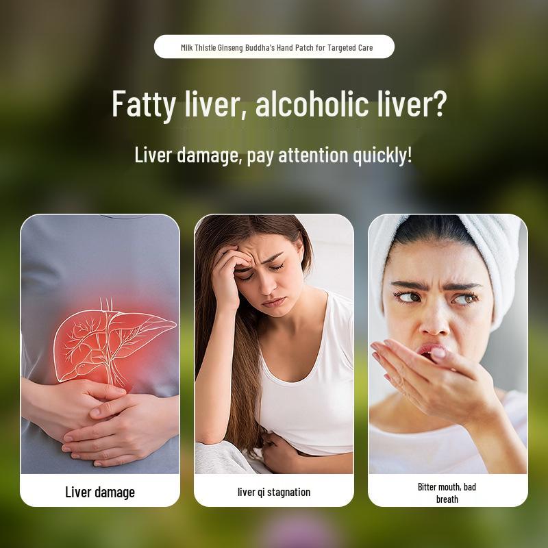 Plaster ziołowy wspierający wątrobę z Hongkongu: Ostropest plamisty, Żeń-szeń, Cytron, Piołun, Punkty akupunkturowe i Moksybucja