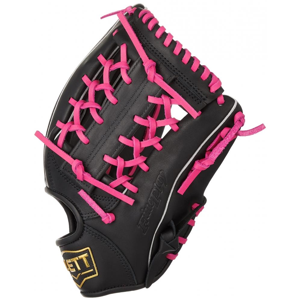[Edycja limitowana Amazon.co.jp] Miękka rękawica baseballowa ZETT (Rękawica) Fine Play Wszechstronny Czarny x Różowy do Rzucania Prawą Ręką BRGB35370Z