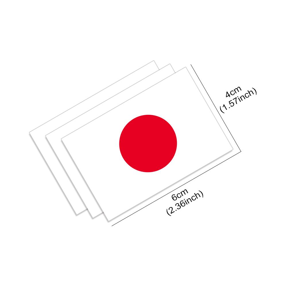 3Pcs Japanese Flag Car Sticker Auto Motorcycle Waterproof Viny Decal Accessories For Skoda Seat VW Volkswagen Suzuki Toyota