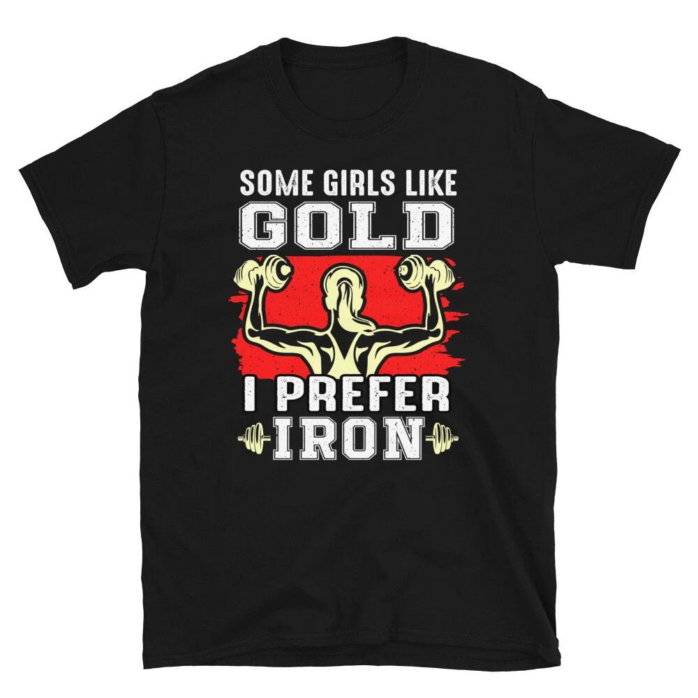 I Prefer Iron Bodybuilding Gym Fitness Muscle T-Shirt XXXXL