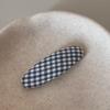 Korean Plaid Floral Oval Hair Clip - Cute & Simple Hair Accessory
