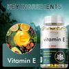 Kapsle s extraktem vitamínu E ve vysoké čistotě, zcela přírodní, bez lepku, 120 kapslí, vhodné pro dospělé.