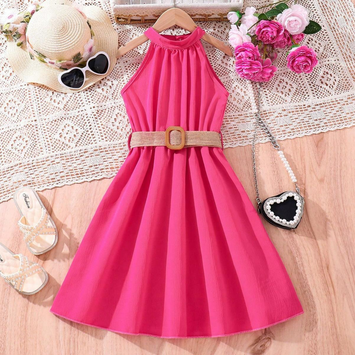

Girls Skirts, Summer Children s Clothing, Halter Princess Dresses, Girls Summer Dresses, Sweet Dresses, Western Style, Big Children s Skirts 11-12Y рожевий червоний колір