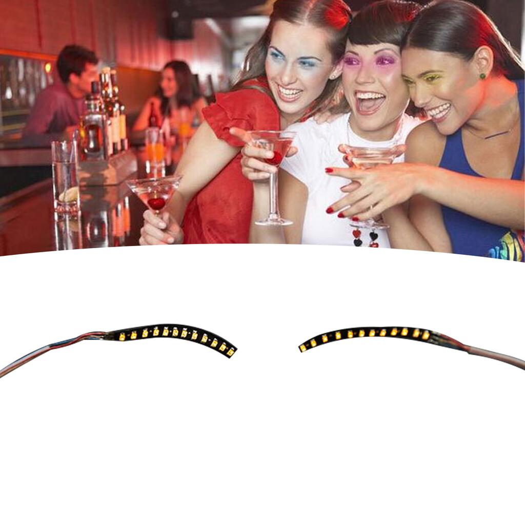 LED False Eyelashes Light Lightweight Stylish Reliable Luminous False Eyelashes Light for Party Bars Nightclubs